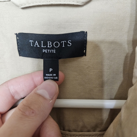 Talbots Petite Utility Jacket – Size PS (4P–6P) – Khaki Lightweight Casual Outer - Picture 2 of 6